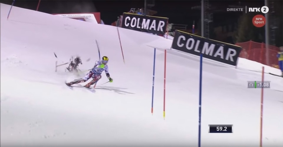 marcel hirscher drone stort neer