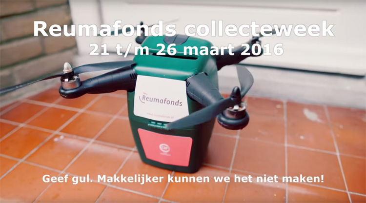 De nieuwe collectant van het Reumafonds: Collectocopter