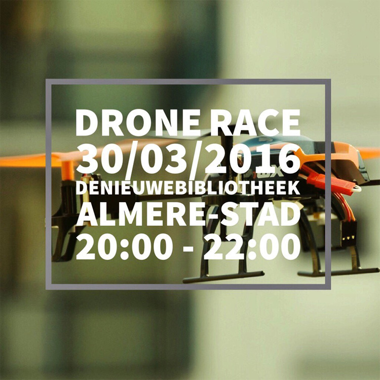 Drone Race in De Nieuwe Bibliotheek in Almere